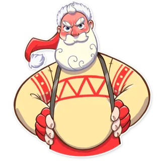 😠 Santa Claus Papai Noel, Natal, Feriado, Desenho animado whatsapp sticker