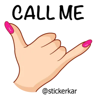 🤙 CALL ME chiamami, gesto mano, hang loose, shaka, telefonata telegram sticker