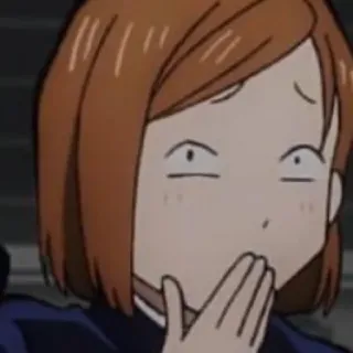 😭 Nobara Kugisaki Jujutsu Kaisen Anime, Charakter, Nobara Kugisaki, Jujutsu Kaisen, geschockt telegram sticker