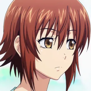 ⚓️ anime, garota, cabelo castanho, retrato, personagem, feminino telegram sticker