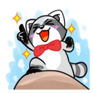 🙃 енот, животное, мультфильм, милый, наклейка telegram sticker