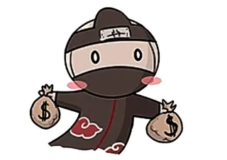 💵 Geld, Cartoon, Sticker, Dollar, Anime whatsapp sticker