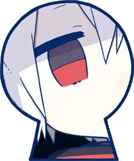 👁️ アニメ, マンガ, キャラクター, ステッカー, 目, 鍵穴 whatsapp sticker