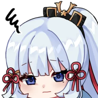 😕 Ayaka Genshin Impact Anime, Video game, Genshin Impact, Ayaka, Desenho animado telegram sticker