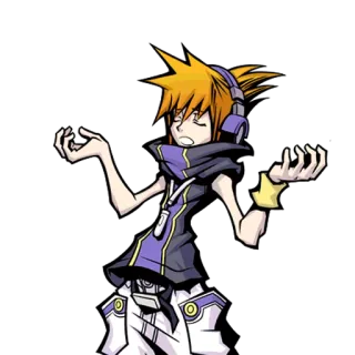 🙄 Neku Sakuraba The World Ends with You anime, video game, neku sakuraba, the world ends with you, character telegram sticker