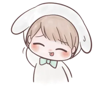 😳 kartun, imut, karakter, stiker telegram sticker