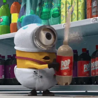 🍌 Minion Despicable Me POP SODA Cartoon, Minion, Soda, Limo, Getränk, Ich Einfach Unverbesserlich telegram sticker