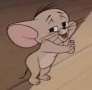 😙 Jerry Mouse Tom and Jerry cartoon, mouse, cute, animation telegram sticker