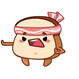🍞 cartoon, bread, angry, food, cute telegram sticker