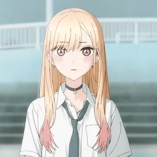 💛 Marin Kitagawa My Dress-Up Darling anime, Marin Kitagawa, cute, school uniform, My Dress-Up Darling, kawaii telegram sticker