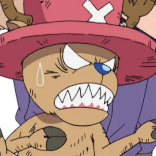 😡 Tony Tony Chopper One Piece Anime, Dessin animé, Personnage, En colère, Irrité telegram sticker