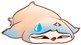 😪 kreskówka, wyczerpany, sfrustrowany, spocony, zwierzę, ssak, słodki, zwierzę z kreskówki telegram sticker