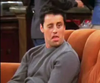 😜 Joey Tribbiani Friends serie tv, sitcom, Joey, Friends, actor, cara graciosa whatsapp sticker