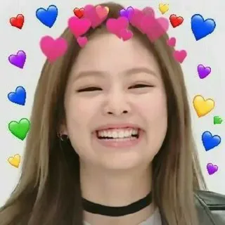 💙 Jennie kpop, singer, idol, cute, hearts, smiling, blackpink telegram sticker