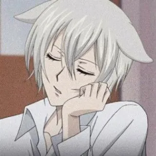 🦊 anime, cat ears, sleeping, kawaii, cute, manga, fox, fantasy telegram sticker