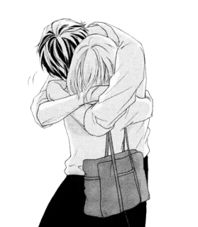 🥰 hug, embrace, love, affection, couple, romance telegram sticker