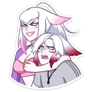 😡 Anime, Fille, Étranglement, Renard, Fantaisie, Sticker whatsapp sticker