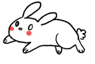 🐰 kelinci, bunny, imut, binatang, kartun telegram sticker