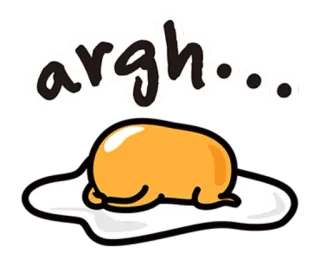 😠 argh... ovo, triste, argh, desenho animado, fofo, comida telegram sticker