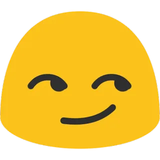 😏 Emoji, Żółty, Szczęśliwy, Uroczy, Naklejka telegram sticker