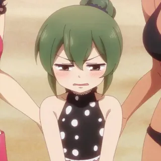 😖 Anime, Gadis, Baju renang, Pantai, Kartun whatsapp sticker