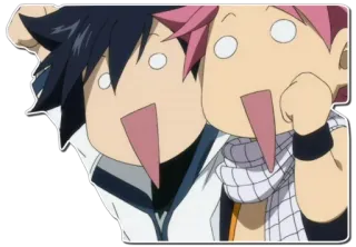 😧 Fairy Tail anime, manga, fairy tail, natsudragneel, grayfullbuster, sticker telegram sticker