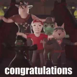 🎉 congratulations お祝い, パーティー, 友達, 楽しい, バーチャル telegram sticker