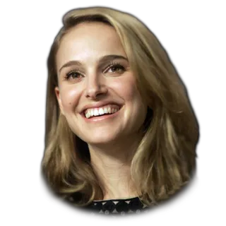 😀 Natalie Portman actress, celebrity, portrait, woman, smiling telegram sticker