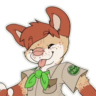 😄 PUP SCOUTS furry, anthropomorphic animal, dog, scout, pup scouts, cute, animal telegram sticker