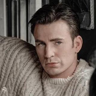 🇺🇸 Chris Evans 배우, 유명인, 인물사진, 남자, 스웨터 telegram sticker