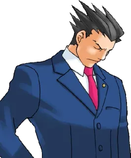 😠 Phoenix Wright Ace Attorney 弁護士, 裁判所, ビデオゲーム, アニメ telegram sticker