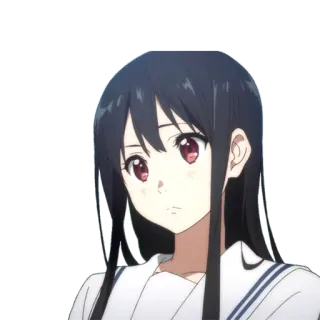 🤔 anime, girl, character, school uniform whatsapp sticker