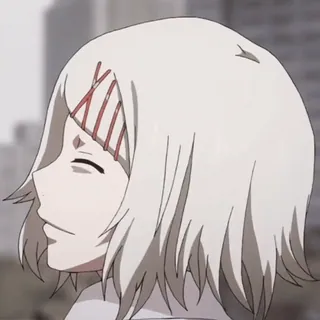 🩸 Juuzou Suzuya Tokyo Ghoul anime, manga, character, white hair, tokyo ghoul telegram sticker