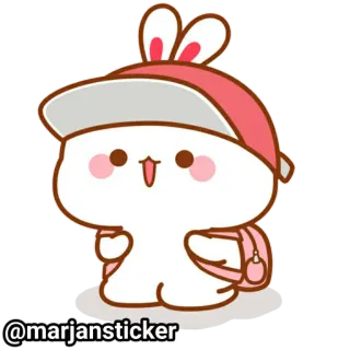 ❤️ @marjansticker стикер, зайчик, милый, мультфильм, животное, каваи telegram sticker