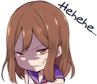 😈 Hehehe... Anime, Niedlich, Mädchen, Hehe, Manga, Überheblich, Cartoon telegram sticker