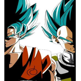 👬 Goku, Vegeta Dragon Ball Z Goku, Vegeta, Anime, Dragon Ball Z, Cartoon, Super Saiyan telegram sticker