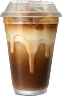🤩 iced coffee, latte, beverage, drink, coffee telegram sticker