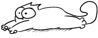 😐 chat, drôle, animal, dessin animé, blanc whatsapp sticker