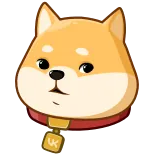 😐 doge, chien, animal, mème, autocollant telegram sticker