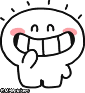 😂 @MHStickers sticker, schattig, personage, cartoon, mascotte whatsapp sticker