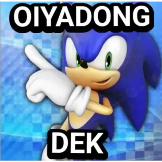 😉 Sonic the Hedgehog OIYADONG DEK sonic, erizo, personaje de videojuego, meme, gracioso, señalando telegram sticker