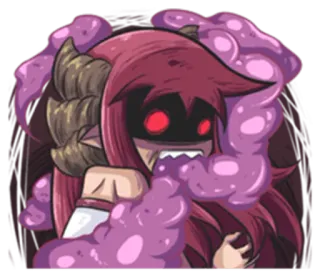 😈 อนิเมะ, ปีศาจ, สัตว์ประหลาด, สิ่งมีชีวิต, น่ากลัว, ชั่วร้าย, สยองขวัญ telegram sticker