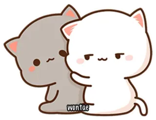 🍥 wontae Katze, niedlich, Cartoon, Aufkleber, Tier telegram sticker