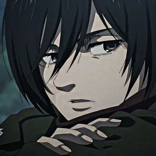 ❕ Mikasa Ackerman Attack on Titan 动漫, 三笠, 阿克曼, 进击的巨人, AOT, 角色, 动漫女孩 telegram sticker