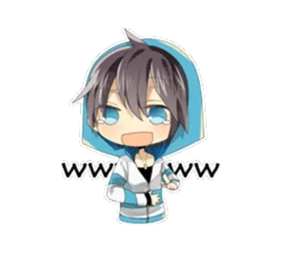 😂 WWW Anime, Cartoon, Chibi, Garçon whatsapp sticker