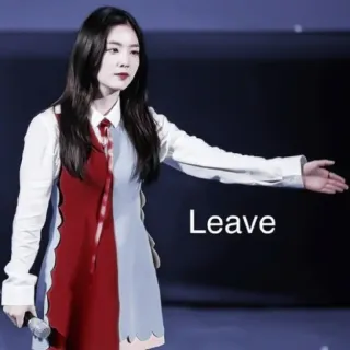 👋 Leave donna, coreana, che indica, vestito, persona whatsapp sticker