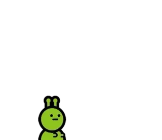 🙃 Kartun, Hijau, Karakter, Lucu, Sederhana telegram sticker