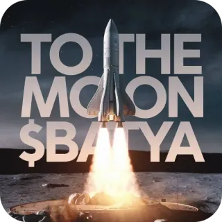 🚀 TO THE MOON $BATYA 月, ロケット, 金融, 投資, 仮想通貨, 暗号通貨, ミーム telegram sticker