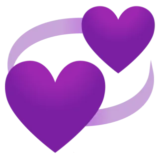 ❤️ amor, corazones, emojis, morado telegram sticker