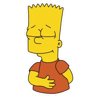 😌 Bart Simpson The Simpsons Bart Simpson, cartoon character, yellow, the simpsons telegram sticker